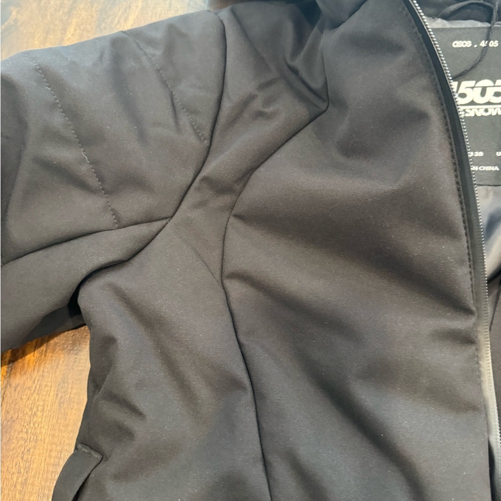 ASOS 4505 Black Ski jacket ~Fur hood with belted waist! ~Size 6 Petite! Gorgeous - Picture 8 of 15